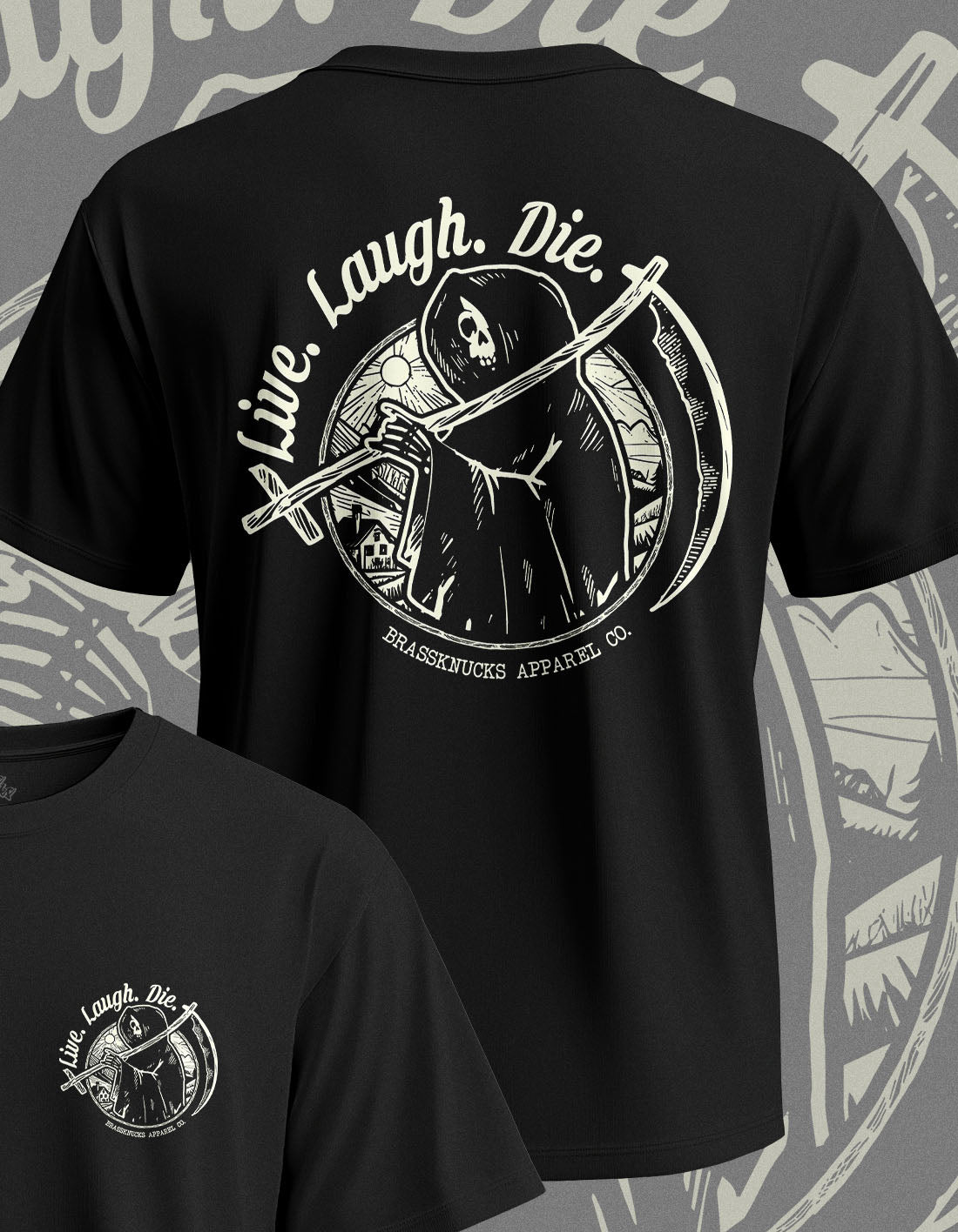 LIVE, LAUGH, DIE | HEAVYWEIGHT SOFT-FIT TEE