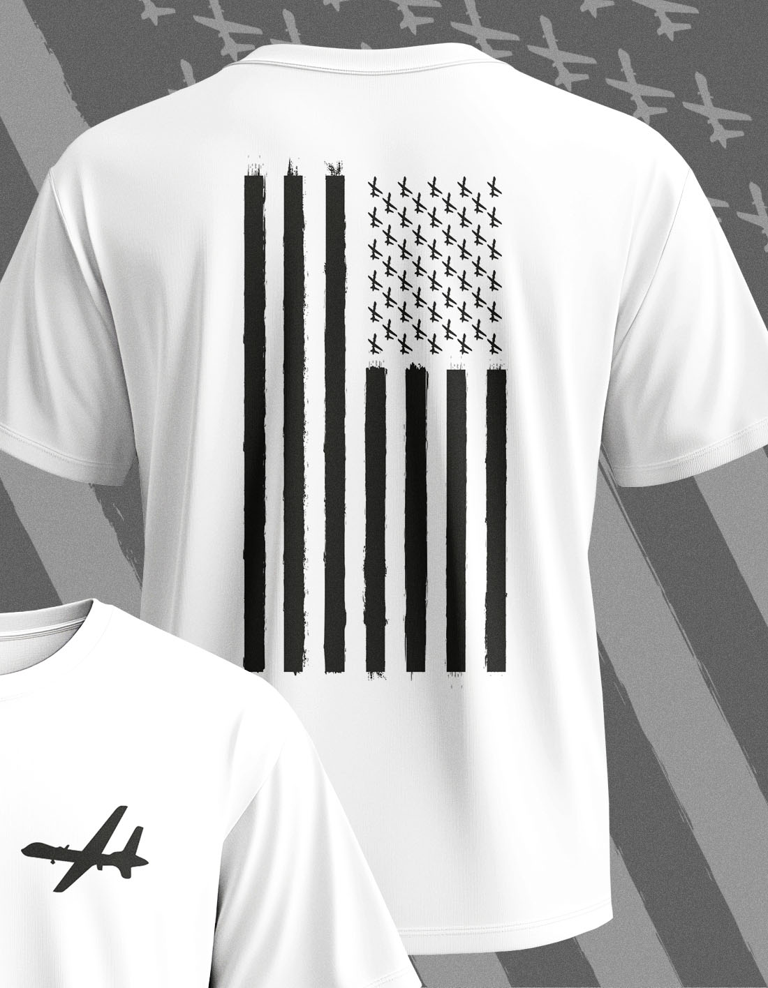 DRONES & STRIPES | HEAVYWEIGHT SOFT-FIT TEE