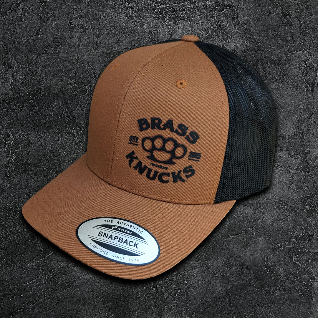 BRASS KNUCKS | ᴏᴄʜʀᴇ + ʙʟᴀᴄᴋ ᴛʀᴜᴄᴋᴇʀ ᴄᴀᴘ