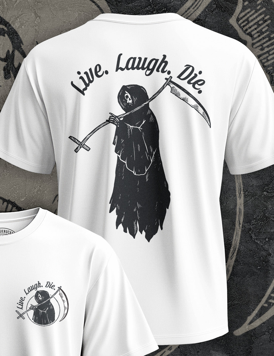 LIVE, LAUGH, DIE [v0.1] | HEAVYWEIGHT SOFT-FIT TEE