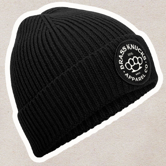 ALL ROUNDER | RIB-KNIT PATCH BEANIE