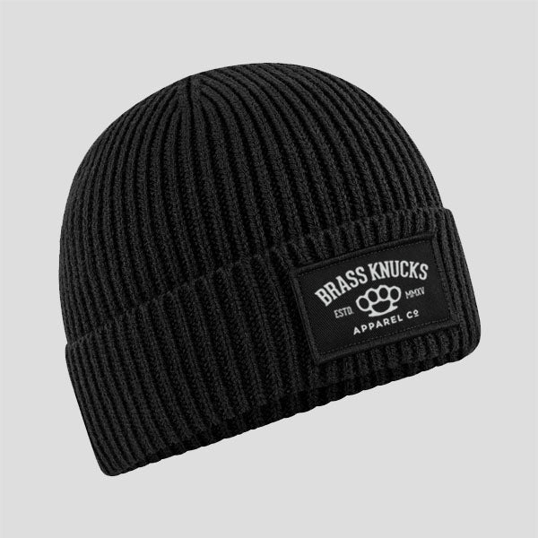 BK CLASSIC | RIB-KNIT PATCH BEANIE