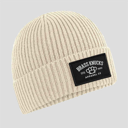 BK CLASSIC | RIB-KNIT PATCH BEANIE