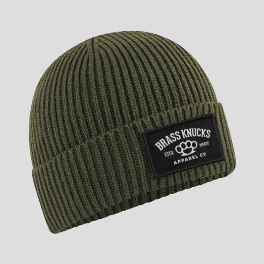 BK CLASSIC | RIB-KNIT PATCH BEANIE