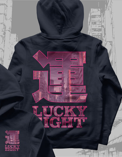 運 LUCKYEIGHT® NEO [PINK] XL PRINT | HOODIE