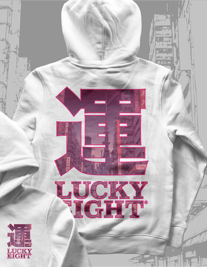 運 LUCKYEIGHT® NEO [PINK] XL PRINT | HOODIE