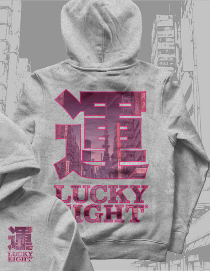 運 LUCKYEIGHT® NEO [PINK] XL PRINT | HOODIE