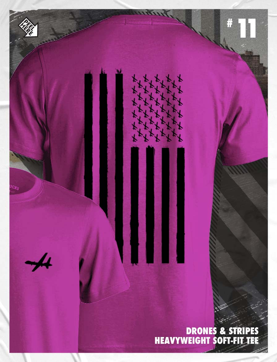 DRONES & STRIPES | HEAVYWEIGHT SOFT-FIT TEE