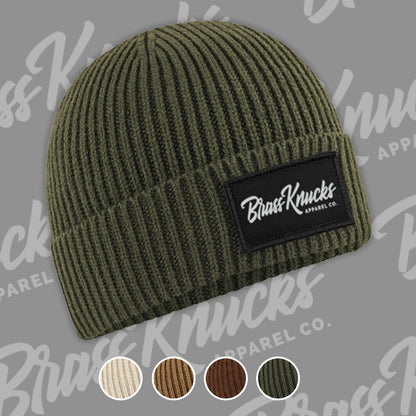BK SIGNATURE | RIB-KNIT PATCH BEANIE
