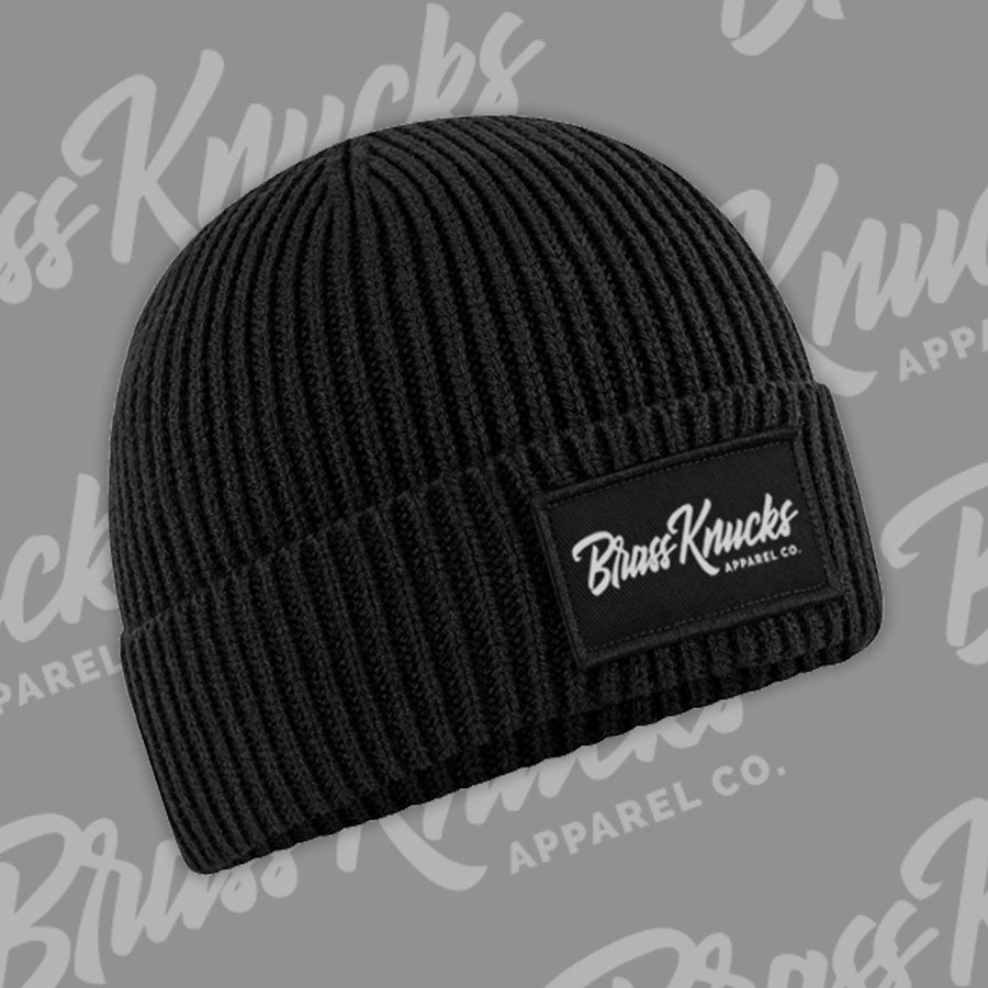 BK SIGNATURE | RIB-KNIT PATCH BEANIE