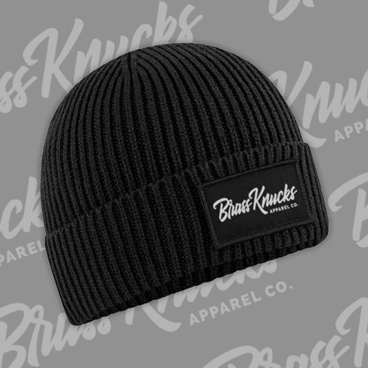 BK SIGNATURE | RIB-KNIT PATCH BEANIE